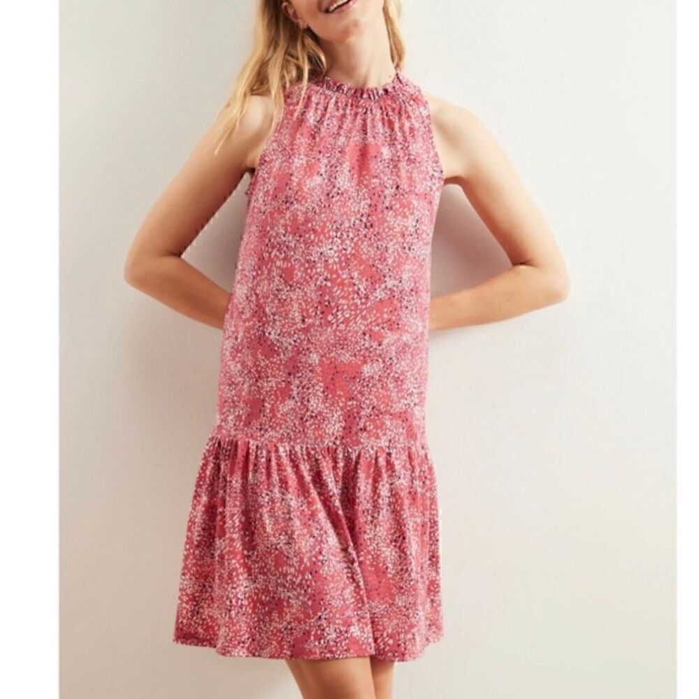 Banana Republic Dress Womens Size M Pink Floral Sleeveless Stretchy Summer